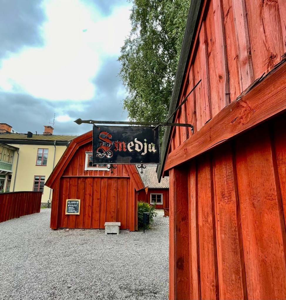 One of the preserved blacksmith workshops at Rademachersmedjorna, showing Eskilstuna’s heritage of craft and steel A smithy at Rademachersmedjorna where Eskilstuna’s steel story was hammered into shape