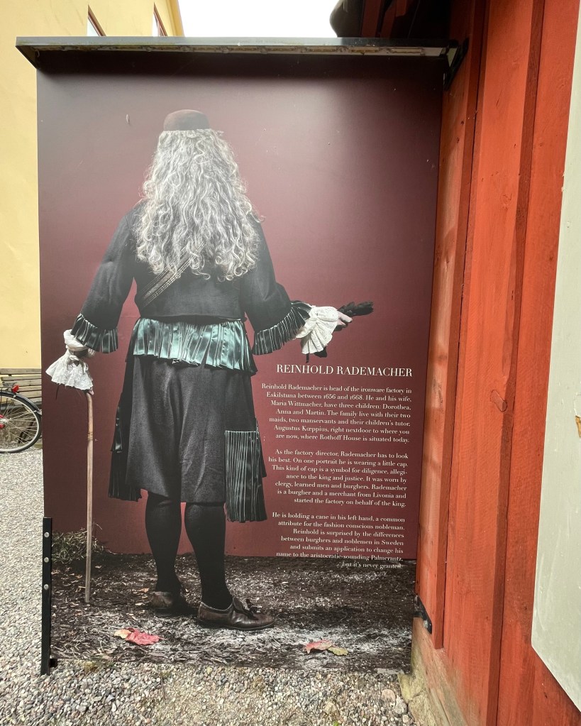 Portrait of Reinhold Rademacher, the 17th-century industrialist who established Eskilstuna’s blacksmithing community Reinhold Rademacher — the guy who put Eskilstuna on the map with his smithies